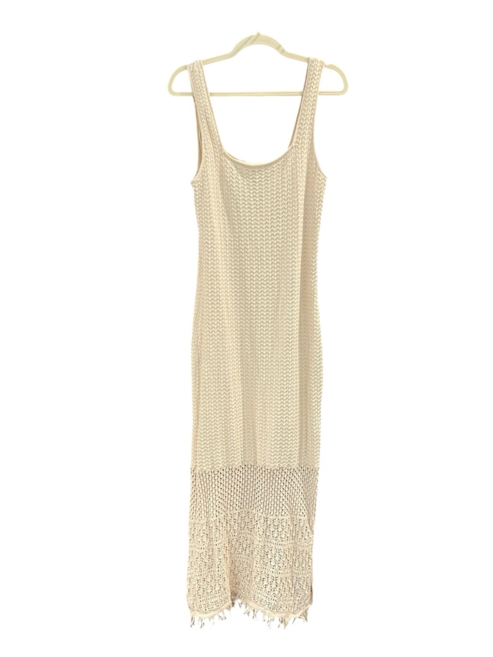 House of Harlow 1960 Cream Crochet Maxi Dress